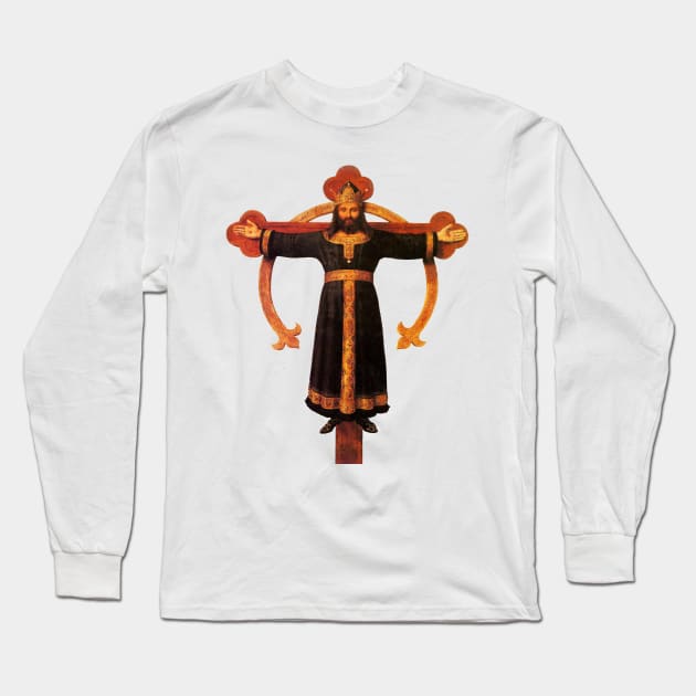 Jesus Christ the King - Viva Cristo Rey Long Sleeve T-Shirt by hispanicworld